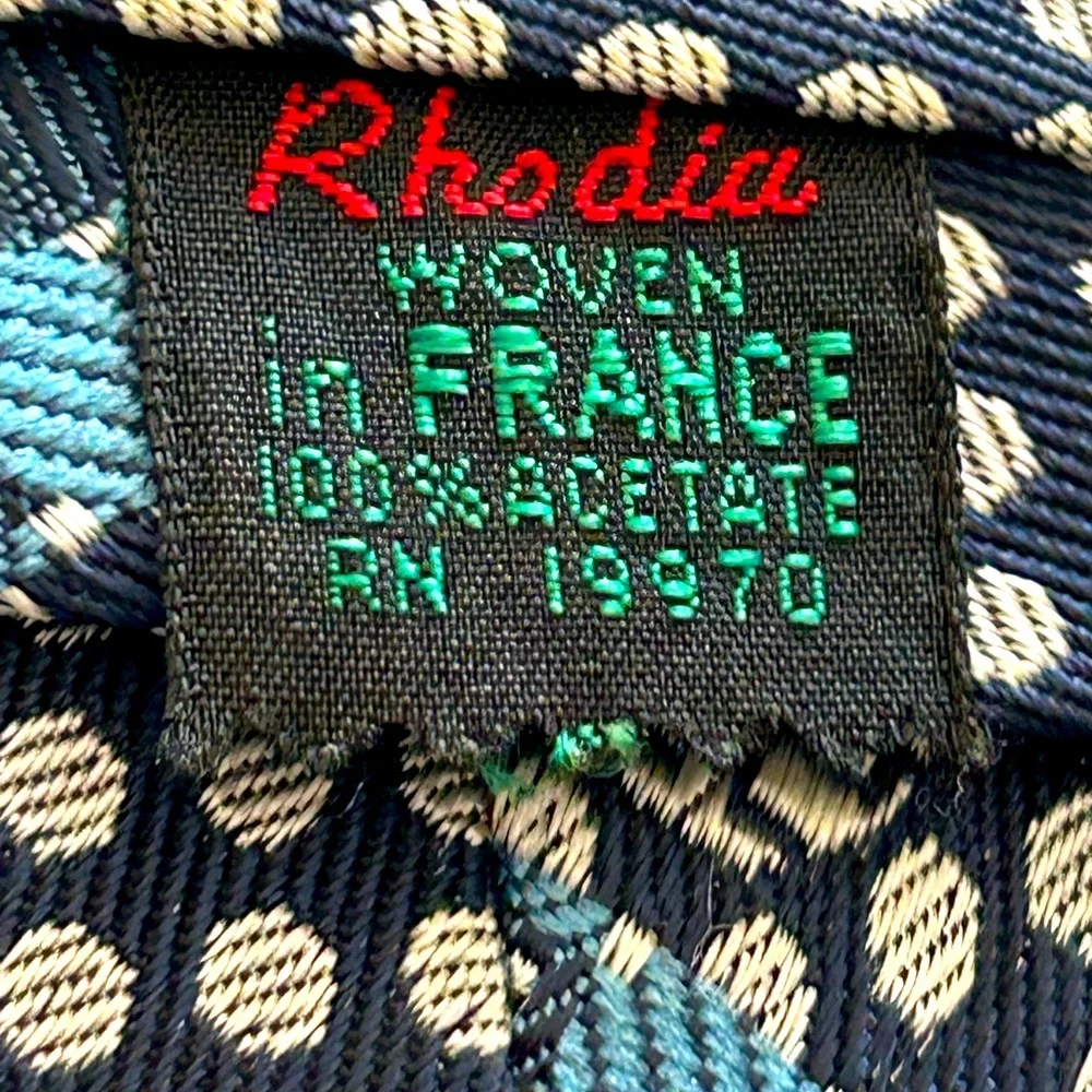 Rhodia Men’s Vintage Tie France Polka Dot Tie Executive Professional Career